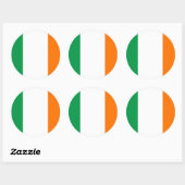 Klikker met vlag van Ierland Ronde Sticker (Vel)