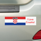 Klikker met vlag van Kroatië Bumpersticker (Op auto)