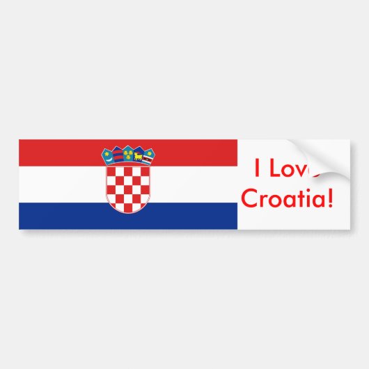 Klikker met vlag van Kroatië Bumpersticker (Voorkant)