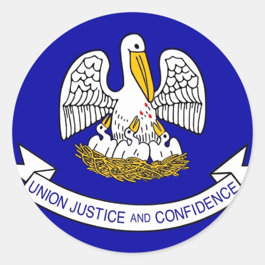 Klikker met vlag van Louisiana Ronde Sticker (Voorkant)