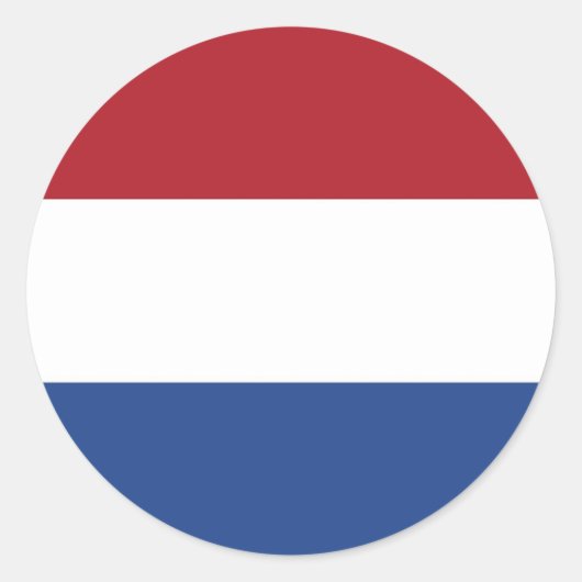 Klikker met vlag van Nederland Ronde Sticker (Voorkant)