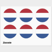 Klikker met vlag van Nederland Ronde Sticker (Vel)