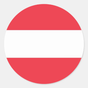 Klikker met vlag van Oostenrijk Ronde Sticker