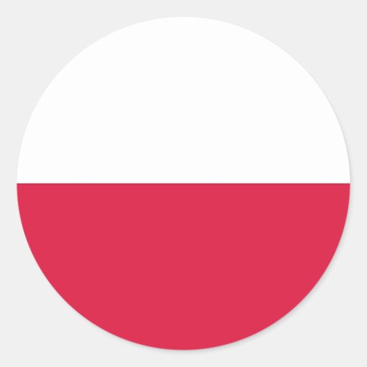Klikker met vlag van Polen Ronde Sticker (Voorkant)