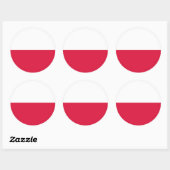 Klikker met vlag van Polen Ronde Sticker (Vel)