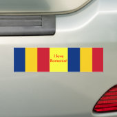 Klikker met vlag van Roemenië Bumpersticker (Op auto)