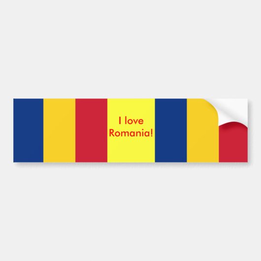 Klikker met vlag van Roemenië Bumpersticker (Voorkant)