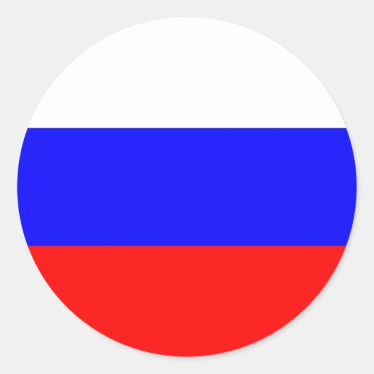 Klikker met vlag van Rusland Ronde Sticker (Voorkant)