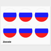 Klikker met vlag van Rusland Ronde Sticker (Vel)