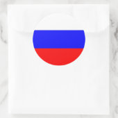 Klikker met vlag van Rusland Ronde Sticker (Tas)