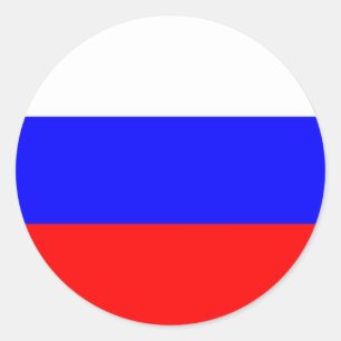 Klikker met vlag van Rusland Ronde Sticker