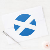 Klikker met vlag van Schotland Ronde Sticker (Envelop)