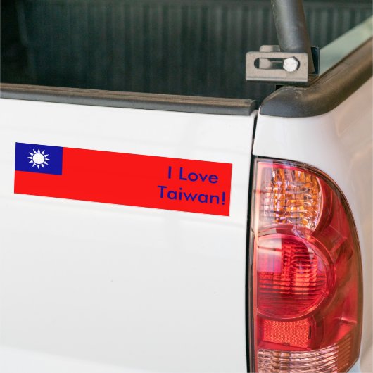 Klikker met vlag van Taiwan Bumpersticker (Op Truck)