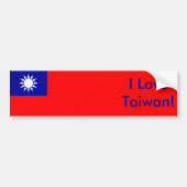 Klikker met vlag van Taiwan Bumpersticker (Voorkant)