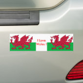 Klikker met vlag van Wales Bumpersticker (Op auto)