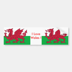 Klikker met vlag van Wales Bumpersticker