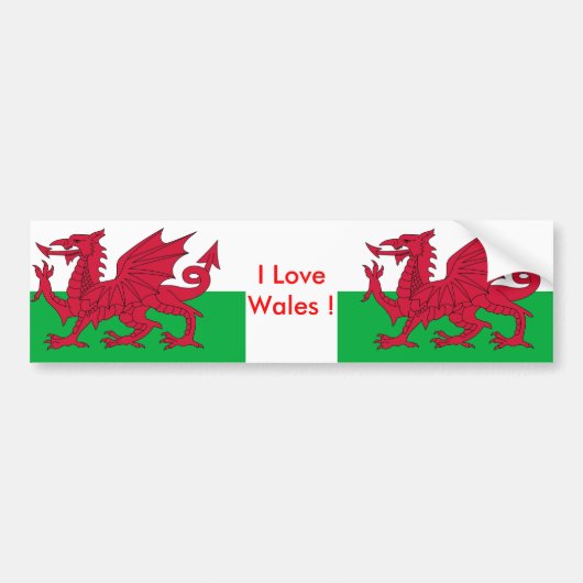 Klikker met vlag van Wales Bumpersticker (Voorkant)