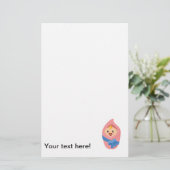 Klikker voor pasgeboren baby briefpapier (Staand voorkant)