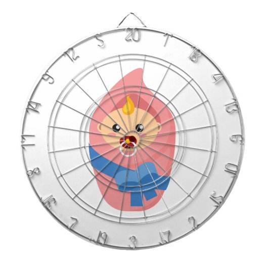 Klikker voor pasgeboren baby dartbord (Voorkant)