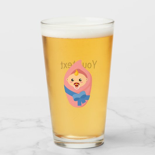 Klikker voor pasgeboren baby glas (Voorkant gevuld)