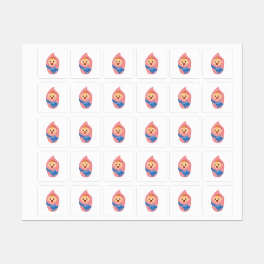 Klikker voor pasgeboren baby labels (Vel)