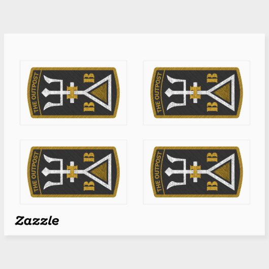 Klikker: wit/OP-BHB Rechthoekige Sticker (Vel)