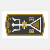 Klikker: wit/OP-BHB Rechthoekige Sticker (Voorkant)