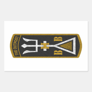 Klikker: wit/OP-BHB Rechthoekige Sticker