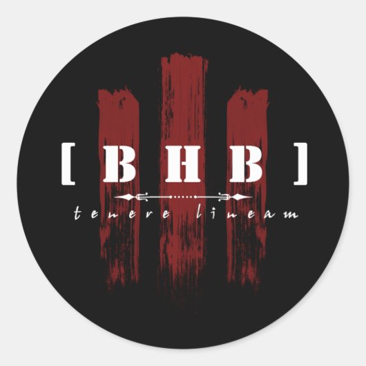 Klikker: zwart/gekleurde strepen ronde sticker (Voorkant)