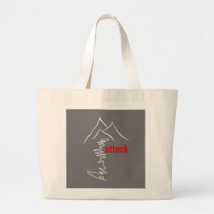 Klim, aanval grote tote bag