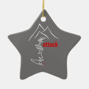Klim, aanval keramisch ornament