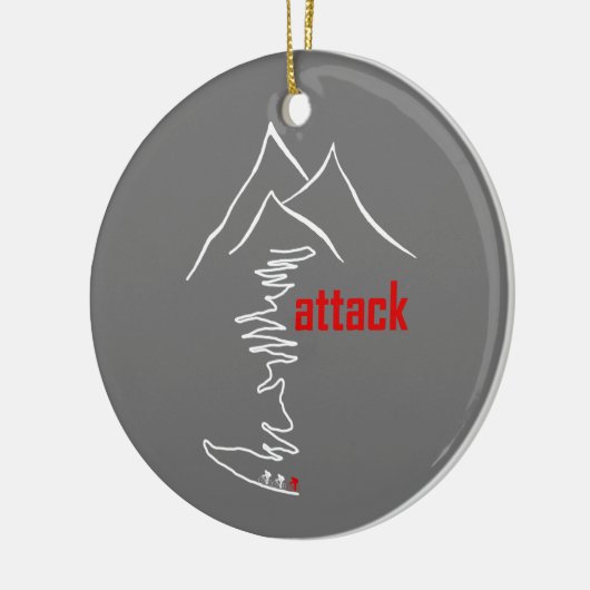 Klim, aanval keramisch ornament (Links)