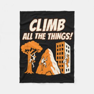 Klim Alles! Energieke Comic Klim Grafisch Fleece Deken
