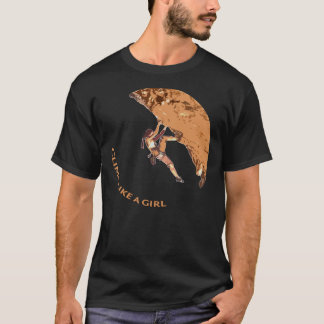 Klim als een Girl Rock die Bouldering Classi bekli T-shirt