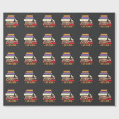 Klim als een meisjesmuur die bergbeklimmen cadeaupapier (Vlak)