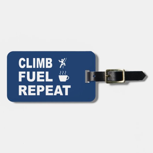 Klim, brandstof, herhalen bagagelabel (Voorkant horizontaal)