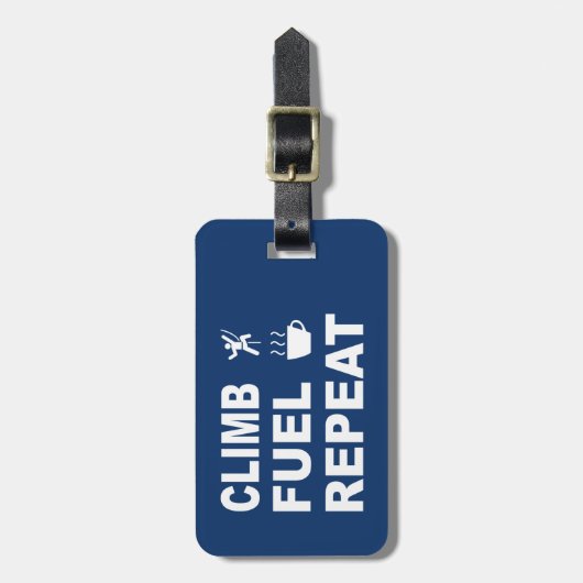 Klim, brandstof, herhalen bagagelabel (Voorkant verticaal)