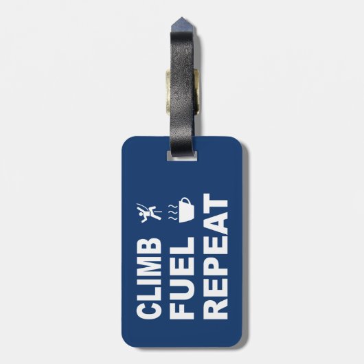 Klim, brandstof, herhalen bagagelabel (Achterkant verticaal)