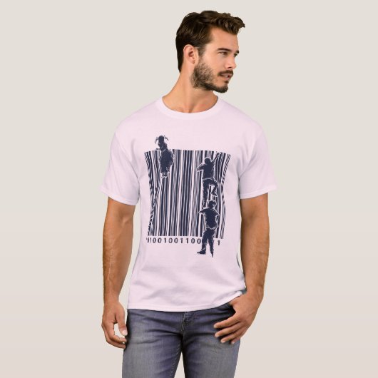 Klim deze streepjescode! t-shirt (Voorkant volledig)