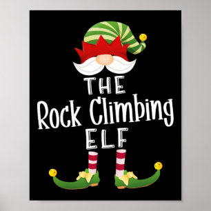 Klim Elf Groep Kerst Grappige Pyjama Par Poster