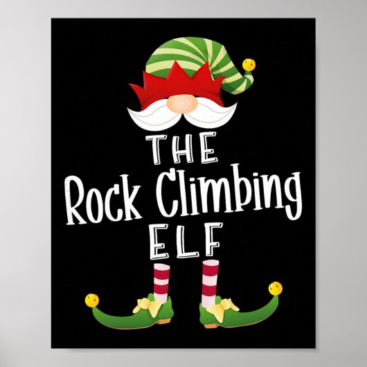 Klim Elf Groep Kerst Grappige Pyjama Par Poster (Voorkant)