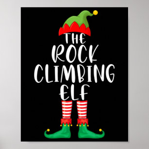 Klim Elf Matching Familie Groep Kerstmis Poster