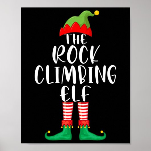 Klim Elf Matching Familie Groep Kerstmis  Poster (Voorkant)