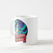 Klim elke Kerstmis Berg Ontwerp Koffiemok (Voorkant links)