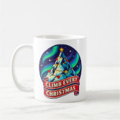 Klim elke Kerstmis Berg Ontwerp Koffiemok (Links)