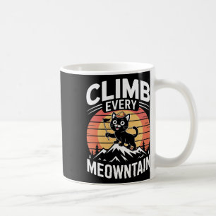 Klim elke Meowntain Grappige Bergklimkat Koffiemok