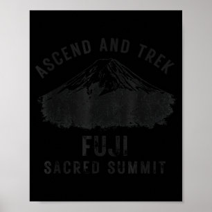 Klim en trek fuji heilige top wandeldesign poster
