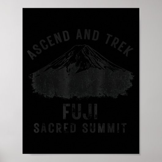 Klim en trek fuji heilige top wandeldesign poster (Voorkant)