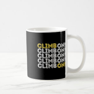 Klim erop! Geschenk voor rotsklimmen Boulderen voo Koffiemok