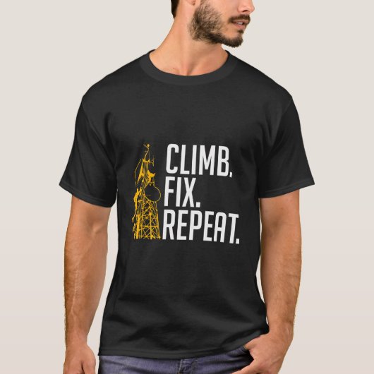 Klim Fix Herhaal Torenklimmer T-shirt (Voorkant)